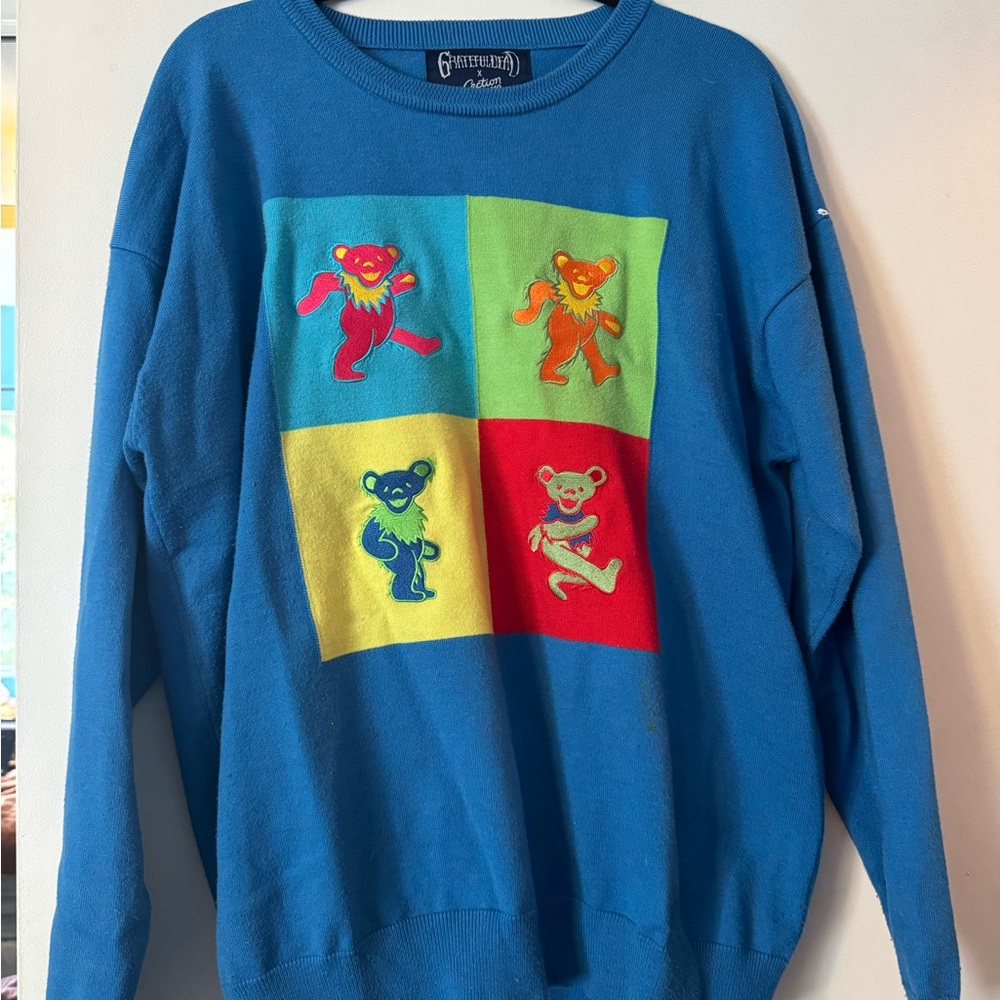 Grateful Dead Colorful Bear Crewneck Sweater